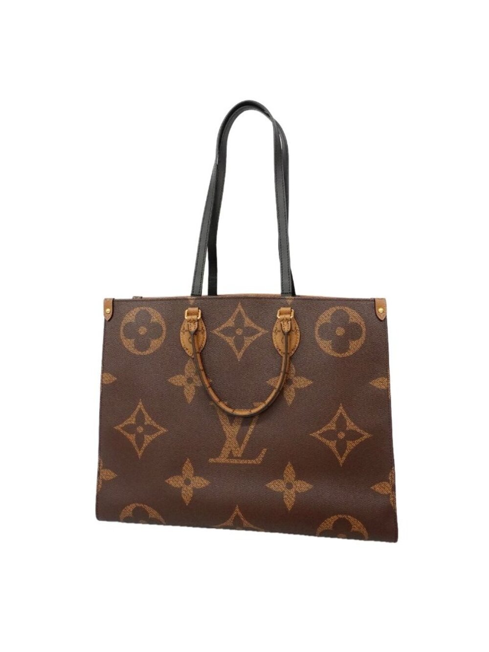 Louis Vuitton Tote Bag Monogram Giant Reverse On The Go GM Brown 2-Way
